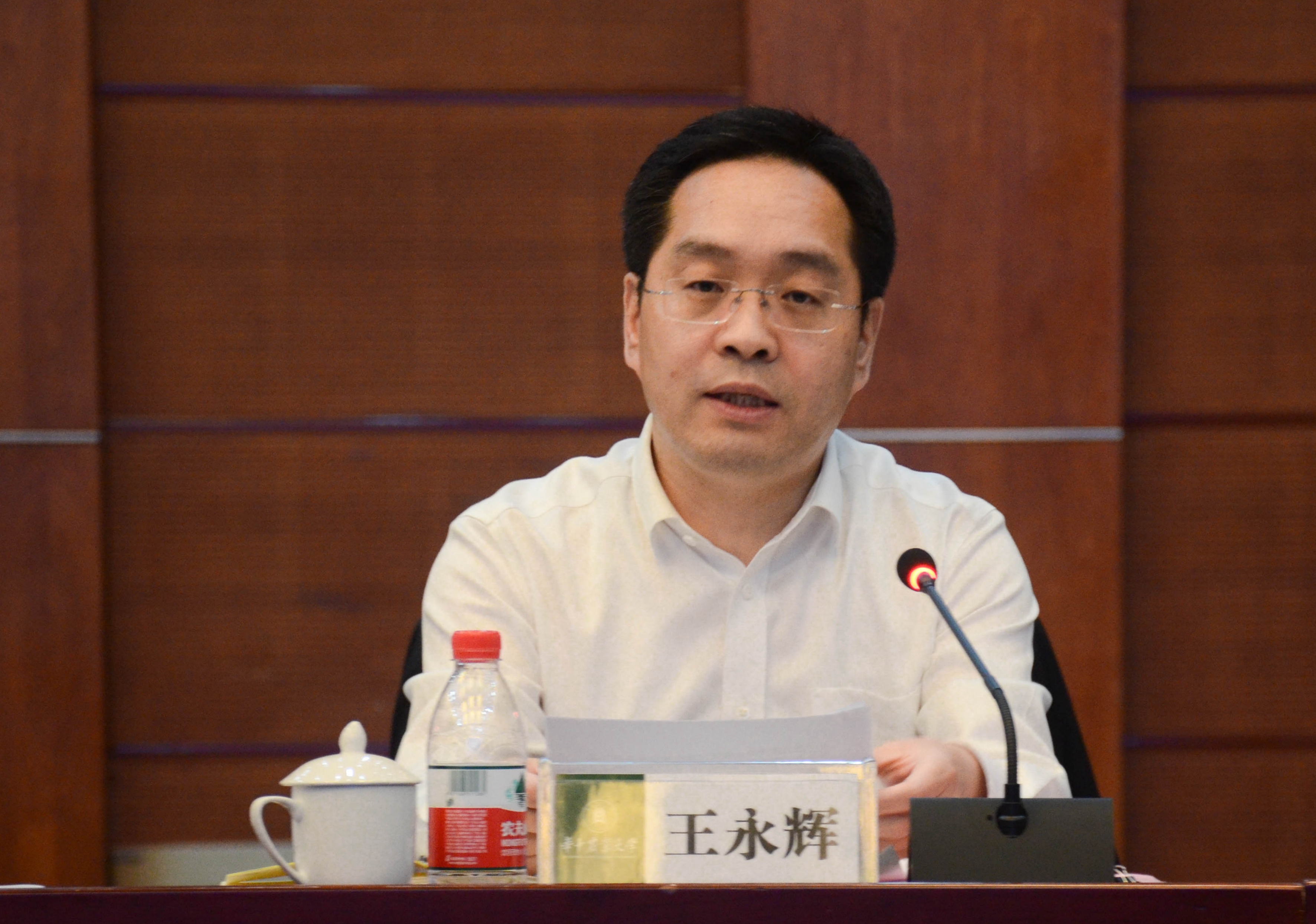 武汉市委常委、组织部长王永辉讲话（匡敏 摄）